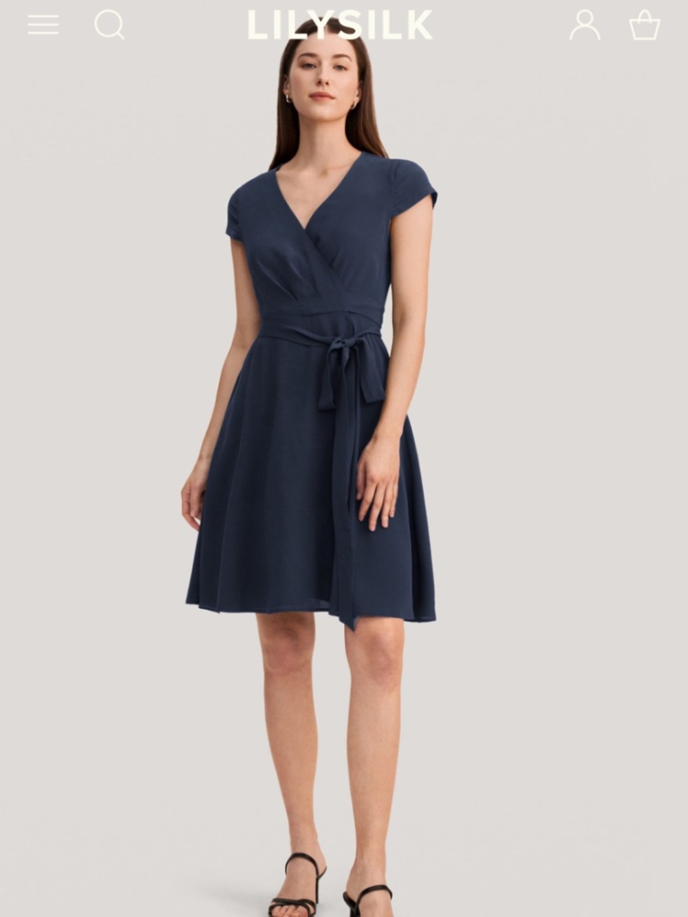Lily Silk Figure Flattering Silk Wrap Dress